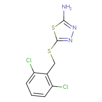Chemical structure of 5-{[(2,6-dichlorophenyl)methyl]sulfanyl}-1,3,4-thiadiazol-2-amine - CSSB00000247350