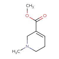 Chemical structure of methyl 1-methyl-1,2,5,6-tetrahydropyridine-3-carboxylate - CSSB00020617712