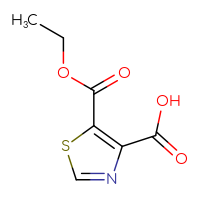 Chemical structure of 5-(ethoxycarbonyl)-1,3-thiazole-4-carboxylic acid - CSSB00021418435