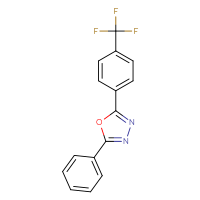 Chemical structure of 2-phenyl-5-[4-(trifluoromethyl)phenyl]-1,3,4-oxadiazole - CSSB00104232017