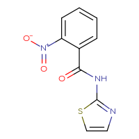 Chemical structure of 2-nitro-N-(1,3-thiazol-2-yl)benzamide - CSSB00020600351