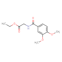 Chemical structure of ethyl 2-[(3,4-dimethoxyphenyl)formamido]acetate - CSSB00000486849