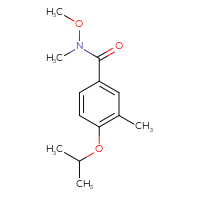 Chemical structure of N-methoxy-N,3-dimethyl-4-(propan-2-yloxy)benzamide - CSSB21151591876