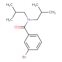 Chemical structure of 3-bromo-N,N-bis(2-methylpropyl)benzamide - CSSB00000597887