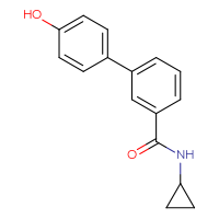 Chemical structure of N-cyclopropyl-4'-hydroxy-[1,1'-biphenyl]-3-carboxamide - CSSB00150703643