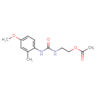 Chemical structure of 2-{[(4-methoxy-2-methylphenyl)carbamoyl]amino}ethyl acetate - CSSB00966178962