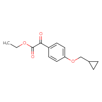Chemical structure of ethyl 2-[4-(cyclopropylmethoxy)phenyl]-2-oxoacetate - CSSB00133559316