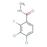Chemical structure of 3,4-dichloro-2-fluoro-N-methylbenzamide - CSSB14923659030