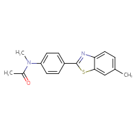 Chemical structure of N-methyl-N-[4-(6-methyl-1,3-benzothiazol-2-yl)phenyl]acetamide - CSSB15298771332