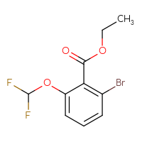 Chemical structure of ethyl 2-bromo-6-(difluoromethoxy)benzoate - CSSB00135326920