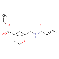 Chemical structure of ethyl 1-[(prop-2-enamido)methyl]-2-oxabicyclo[3.1.1]heptane-5-carboxylate - CSSB01950695335