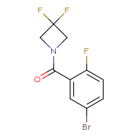 Chemical structure of 1-(5-bromo-2-fluorobenzoyl)-3,3-difluoroazetidine - CSSB00110889000