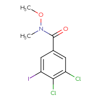 Chemical structure of 3,4-dichloro-5-iodo-N-methoxy-N-methylbenzamide - CSSB01395048818