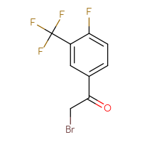 Chemical structure of 2-bromo-1-[4-fluoro-3-(trifluoromethyl)phenyl]ethan-1-one - CSSB00011217314