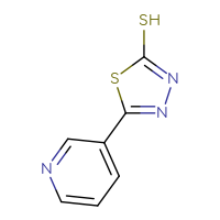 Chemical structure of 5-(pyridin-3-yl)-1,3,4-thiadiazole-2-thiol - CSSB00011996950