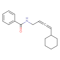 Chemical structure of N-[(2P)-4-cyclohexylbuta-2,3-dien-1-yl]benzamide - CSSB20584341471