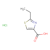 Chemical structure of 2-ethyl-1,3-thiazole-4-carboxylic acid hydrochloride - CSSB00016990276