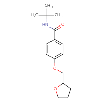 Chemical structure of N-tert-butyl-4-[(oxolan-2-yl)methoxy]benzamide - CSSB00048063465