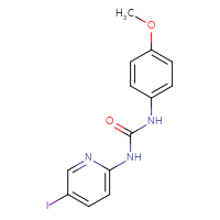 Chemical structure of 1-(5-iodopyridin-2-yl)-3-(4-methoxyphenyl)urea - CSSB00007802241