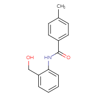 Chemical structure of N-[2-(hydroxymethyl)phenyl]-4-methylbenzamide - CSSB00000595661