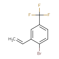 Chemical structure of 1-bromo-2-ethenyl-4-(trifluoromethyl)benzene - CSSB00015647412