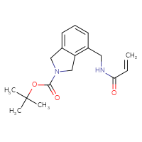 Chemical structure of tert-butyl 4-[(prop-2-enamido)methyl]-2,3-dihydro-1H-isoindole-2-carboxylate - CSSB06436328808