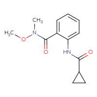 Chemical structure of 2-cyclopropaneamido-N-methoxy-N-methylbenzamide - CSSB02000926029