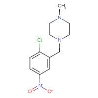 Chemical structure of 1-[(2-chloro-5-nitrophenyl)methyl]-4-methylpiperazine - CSSB00000428267