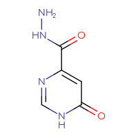 Chemical structure of 6-oxo-1,6-dihydropyrimidine-4-carbohydrazide - CSSB00010500847