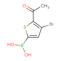 Chemical structure of (5-acetyl-4-bromothiophen-2-yl)boronic acid - CSSB00010075005