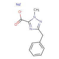 Chemical structure of sodium 3-benzyl-1-methyl-1H-1,2,4-triazole-5-carboxylate - CSSB20621780487