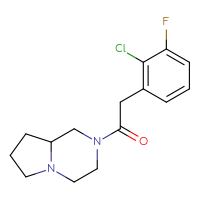 Chemical structure of 2-(2-chloro-3-fluorophenyl)-1-{octahydropyrrolo[1,2-a]pyrazin-2-yl}ethan-1-one - CSSB05875144740