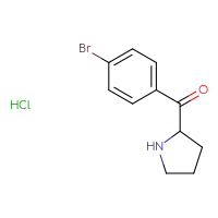 Chemical structure of 2-(4-bromobenzoyl)pyrrolidine hydrochloride - CSSB00102954023