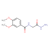 Chemical structure of N-[(hydrazinecarbonyl)methyl]-3,4-dimethoxybenzamide - CSSB00020600598