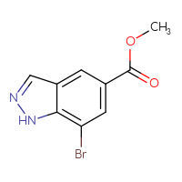 Chemical structure of methyl 7-bromo-1H-indazole-5-carboxylate - CSSB00010687428