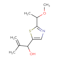 Chemical structure of 1-[2-(1-methoxyethyl)-1,3-thiazol-5-yl]-2-methylprop-2-en-1-ol - CSSB20604235930