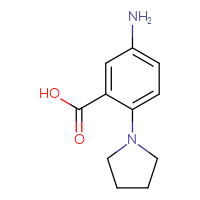 Chemical structure of 5-amino-2-(pyrrolidin-1-yl)benzoic acid - CSSB00011388968