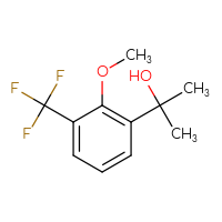 Chemical structure of 2-[2-methoxy-3-(trifluoromethyl)phenyl]propan-2-ol - CSSB00021140617