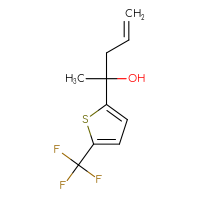 Chemical structure of 2-[5-(trifluoromethyl)thiophen-2-yl]pent-4-en-2-ol - CSSB00045734377