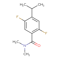 Chemical structure of 2,5-difluoro-N,N-dimethyl-4-(propan-2-yl)benzamide - CSSB06916285271