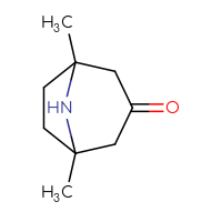 Chemical structure of 1,5-dimethyl-8-azabicyclo[3.2.1]octan-3-one - CSSB00010497928