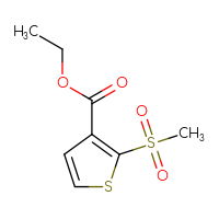 Chemical structure of ethyl 2-methanesulfonylthiophene-3-carboxylate - CSSB00118841556