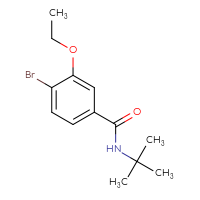 Chemical structure of 4-bromo-N-tert-butyl-3-ethoxybenzamide - CSSB00059238866