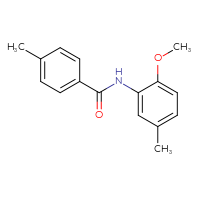 Chemical structure of N-(2-methoxy-5-methylphenyl)-4-methylbenzamide - CSSB00026401886
