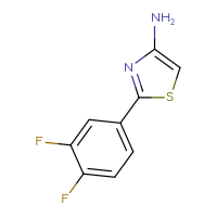 Chemical structure of 2-(3,4-difluorophenyl)-1,3-thiazol-4-amine - CSSB00012362665