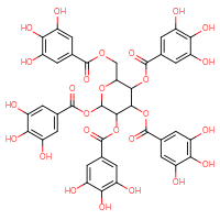 Chemical structure of [3,4,5,6-tetrakis(3,4,5-trihydroxybenzoyloxy)oxan-2-yl]methyl 3,4,5-trihydroxybenzoate - CSSB03437848972
