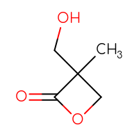 Chemical structure of 3-(hydroxymethyl)-3-methyloxetan-2-one - CSSB00011052624