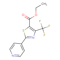 Chemical structure of ethyl 2-(pyridin-4-yl)-4-(trifluoromethyl)-1,3-thiazole-5-carboxylate - CSSB00028925160
