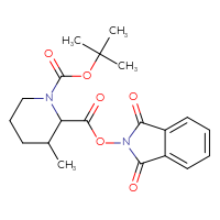 Chemical structure of 1-tert-butyl 2-(1,3-dioxo-2,3-dihydro-1H-isoindol-2-yl) 3-methylpiperidine-1,2-dicarboxylate - CSSB02125853057