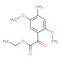 Chemical structure of ethyl 2-(2,5-dimethoxy-4-methylphenyl)-2-oxoacetate - CSSB02502099041